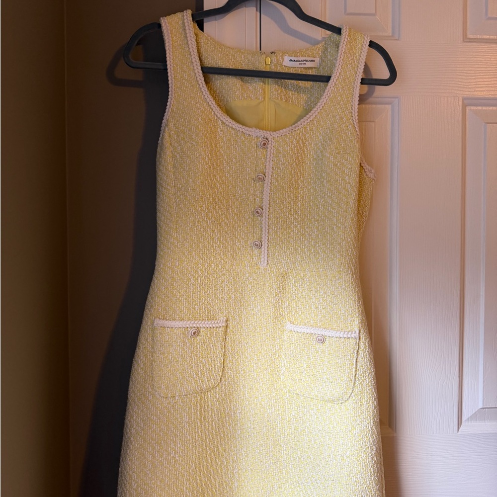 Amanda Uprichard Lemon Sleeveless Mini Dress